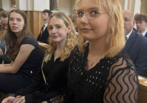 Uczniowie podczas uroczystości