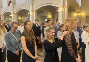 Uczniowie podczas uroczystości